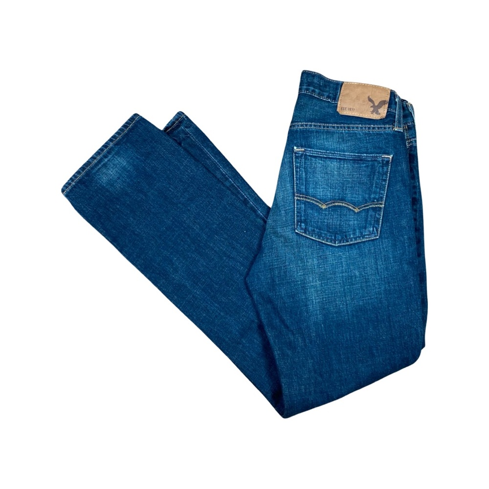 American Eagle Outfitters Mens Slim Straight Jeans Size 30/32 Actual 30/31 Blue